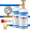 Obrazek Zestaw do klimatyzacji aut 2x GAZ R134A + ADAPTER HP/LP