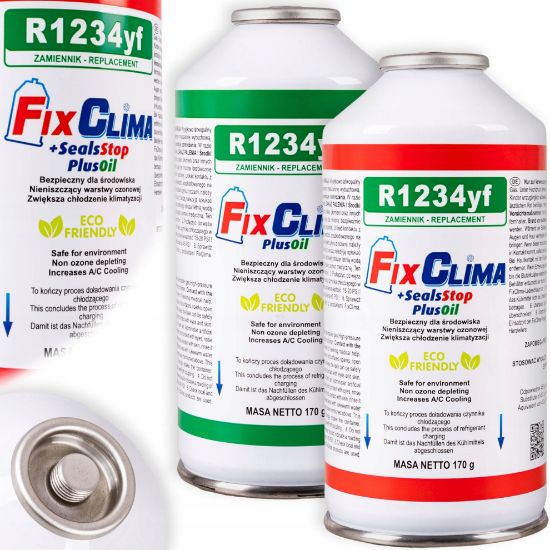 Obrazek Gaz do napełniania klimatyzacji samochodowej czynnik chłodniczy R1234YF + uszczelniacz